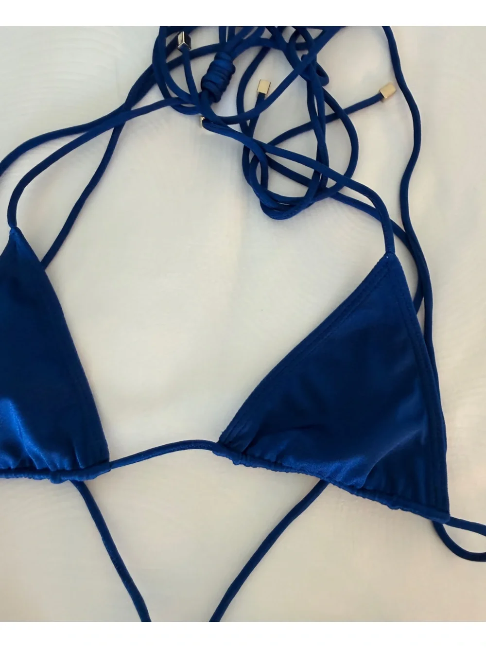 Cobalt Triangle String Bikini Set - Picture 3 of 8